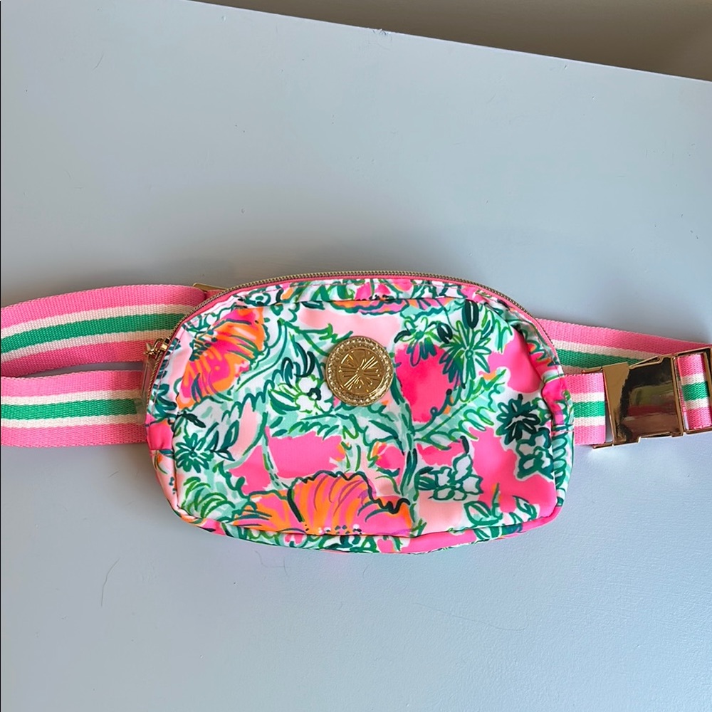 Lilly Pulitzer Jeanie Belt Bag- Soleil Pink Perfect Poppy